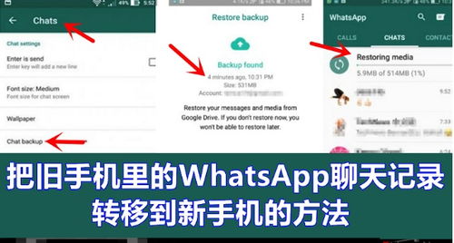 whatsapp聊天记录转移到新手机上,新手机无缝接收旧手机对话记录指南